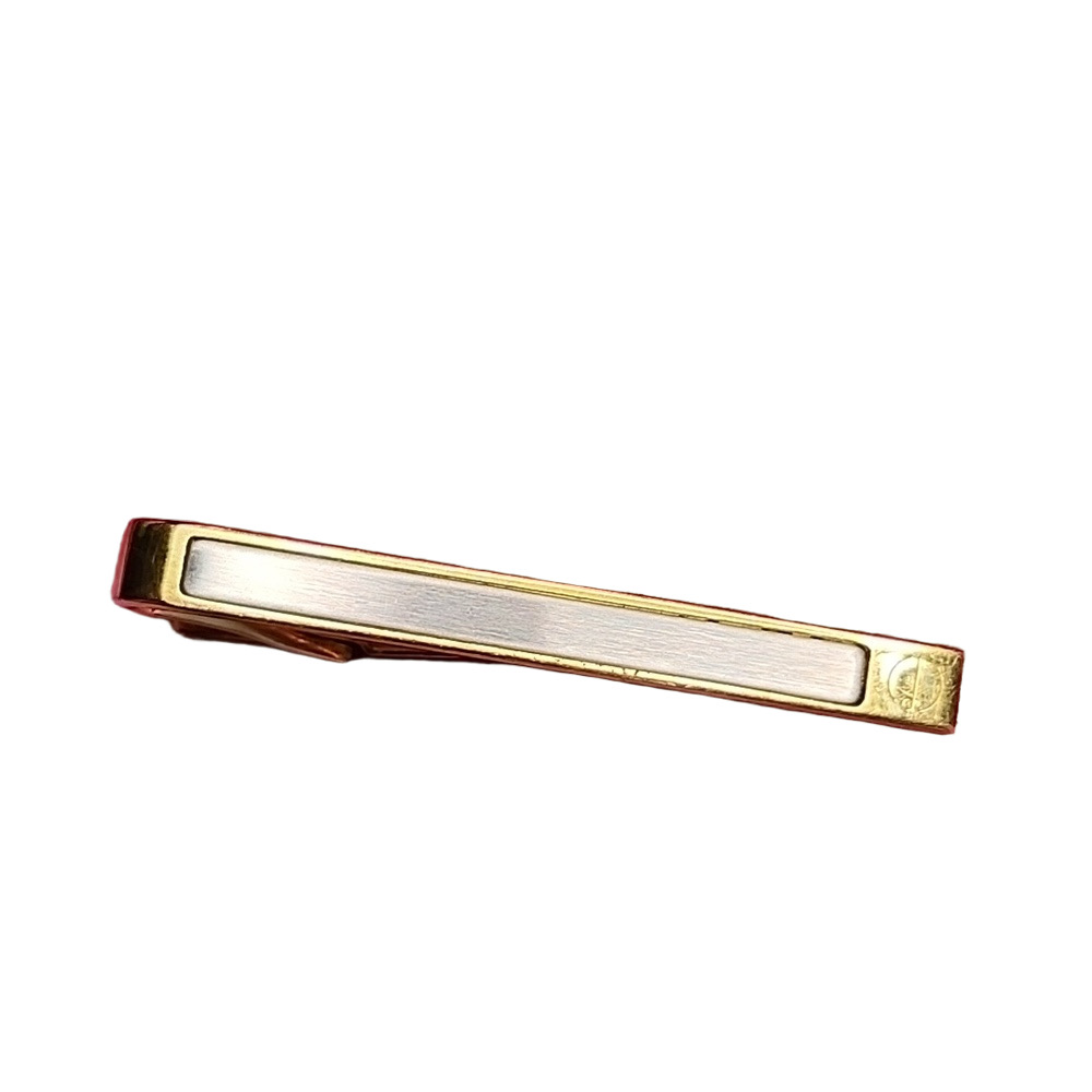 Dunhill pin Clip Bar color Silver and Gold 💯 Authentic